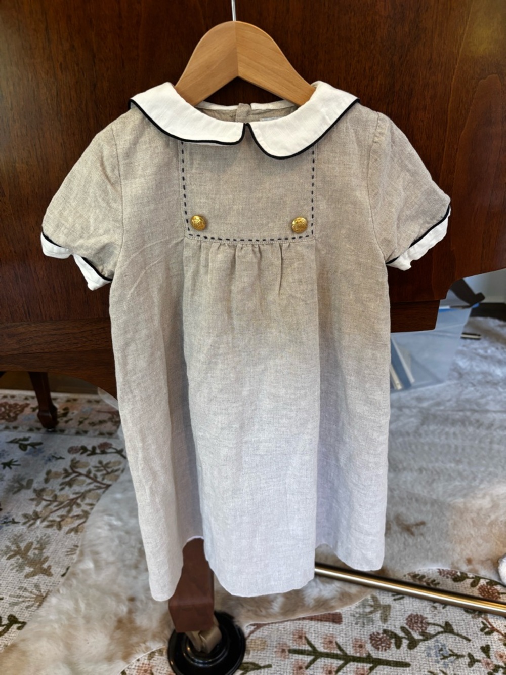 Luli & Me Linen Blend Dress